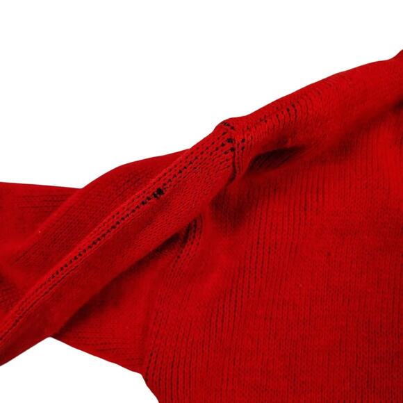 VTG Topsville Women's Red Floral Embroidered Sweater Size L **PLEASE READ** - Picture 11 of 16